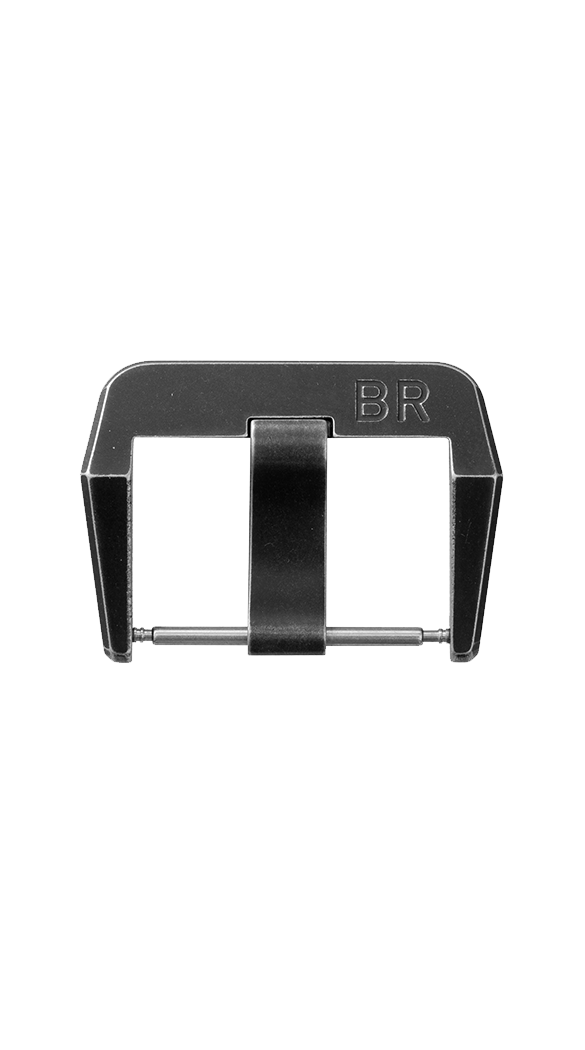 BR 01 - BR 02 - BR 03 steel pin buckle with aged black PVD finish