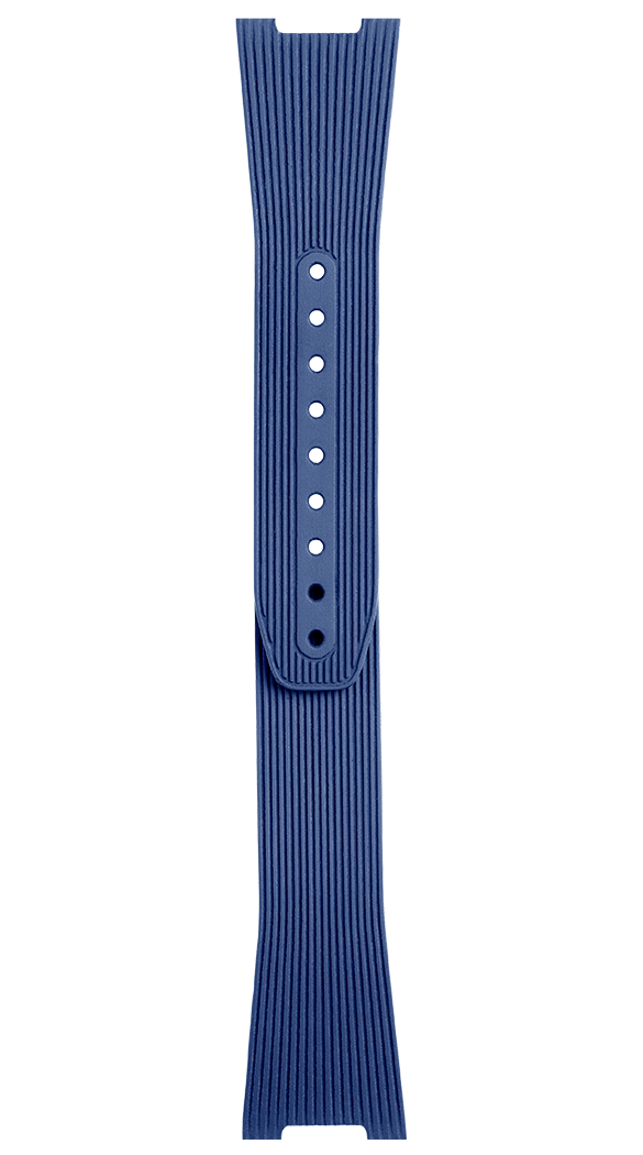 BR 05 blue grooved rubber strap