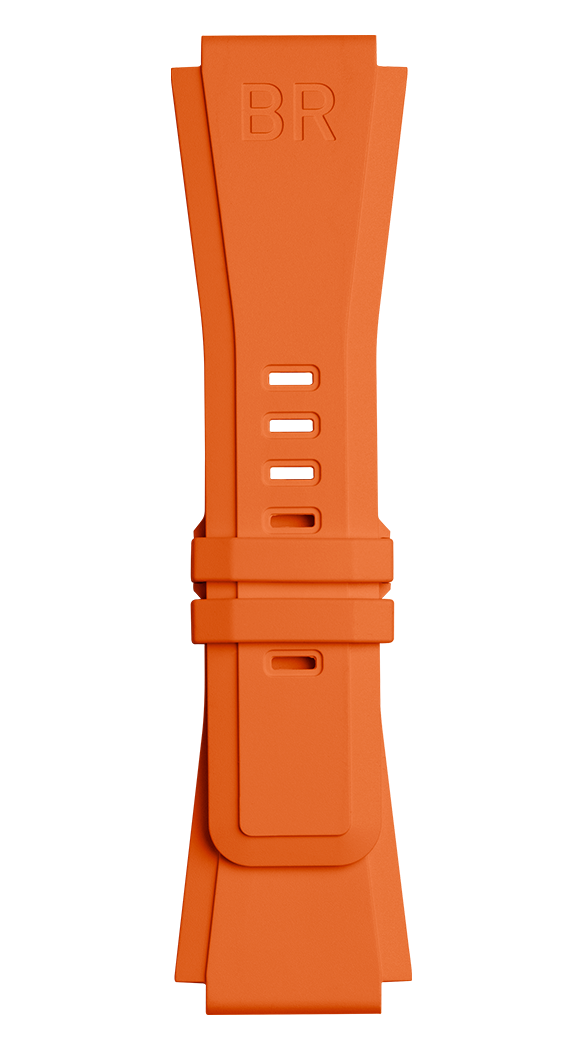 BR-X1 - BR 01 - BR 03 orange rubber strap
