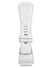 Correa de piel de aligátor blanca para relojes BR-X1 - BR 01 - BR 03