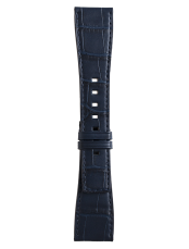 Bracelet en cuir d'alligator de couleur bleue BR S 