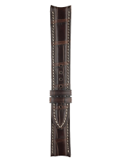 Bracelet en cuir d'alligator de couleur marron foncé Classic (Pilot - Type Aéronavale, Diver 300)