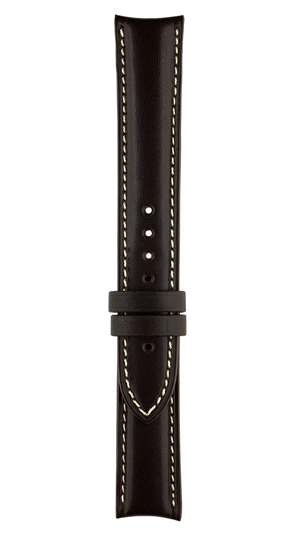 Vintage dark brown calfskin strap