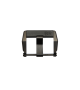 Steel pin buckle with satin-finished black PVD finish and rubber insert