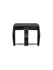 BR S精钢插针式表扣，带亮黑色PVD镀层。